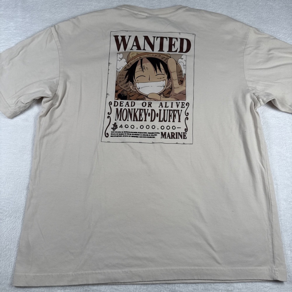 One Piece Monkey D Luffy Wanted 400M Tee Culture Shirt L Anime Toei Licensed